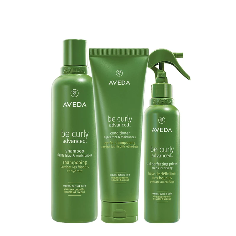 Aveda Be Curly Advanced Shampoo 250ml Conditioner 250ml Primer 200ml