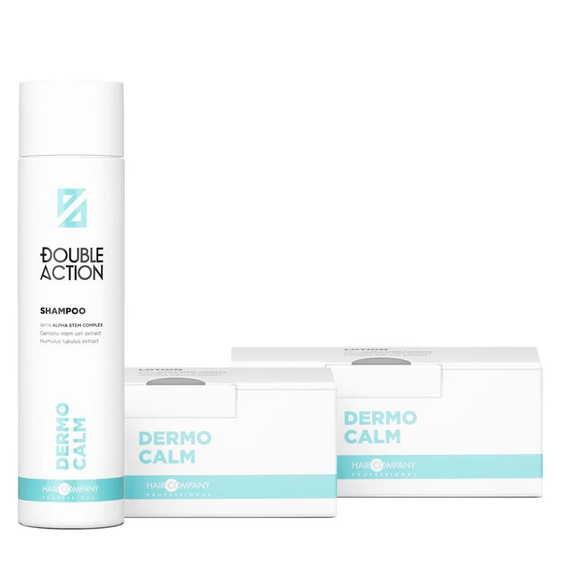 Hair Company Double Action Dermo Calm Shampoo 250ml Lotion 10x10ml 2 pack