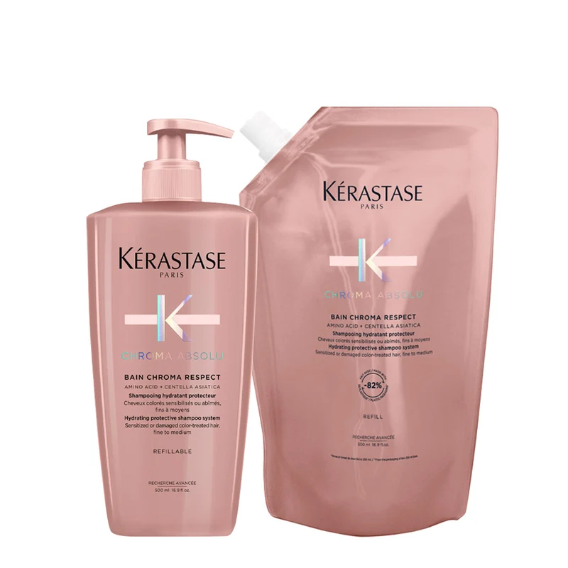 Kerastase Chroma Absolu Bain Chroma Respect 500ml + Refill 500ml