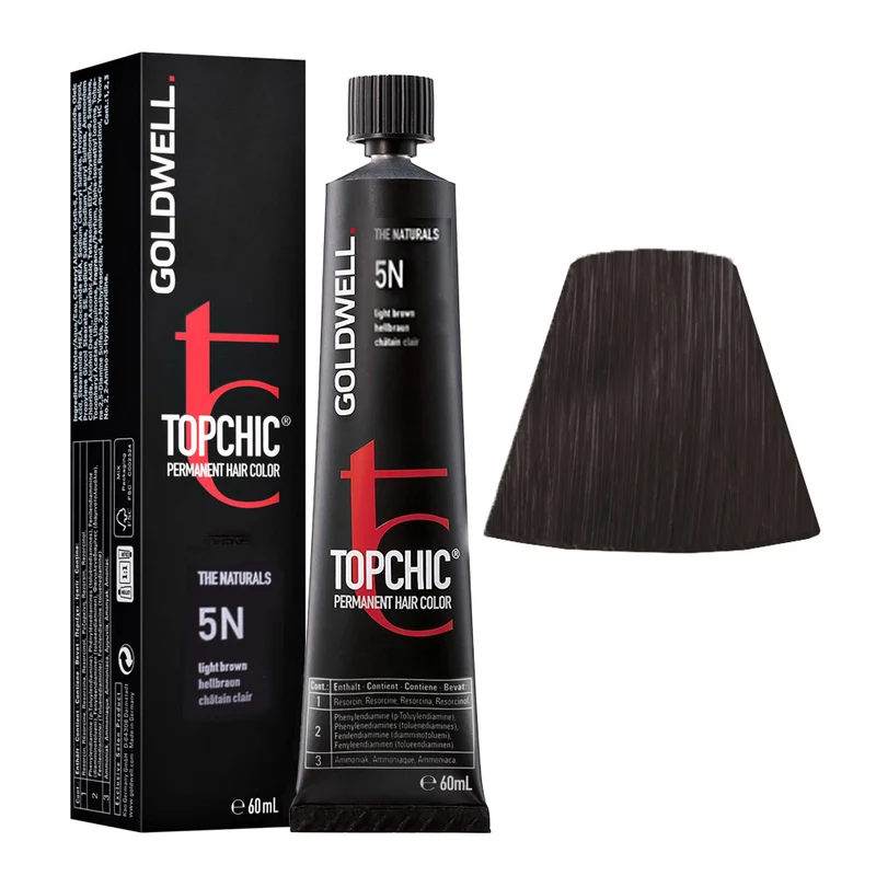 Goldwell Topchic Tube 5N Marron Clair 60ml - coloration permanente en tube