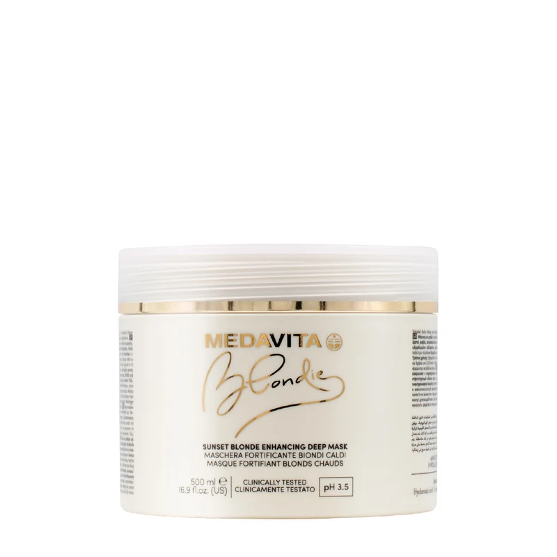 Medavita Blondie Sunset Blonde Enhancing Deep Mask 500ml - masque rehausseur de reflets blonds chauds