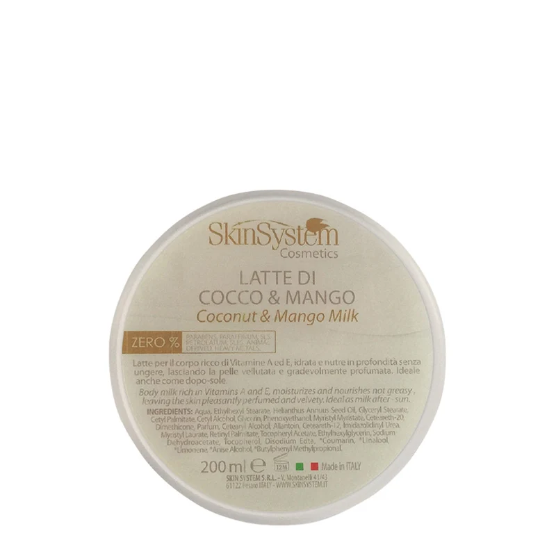 SkinSystem Coconut & Mango Milk 200ml - lait de coco et mangue