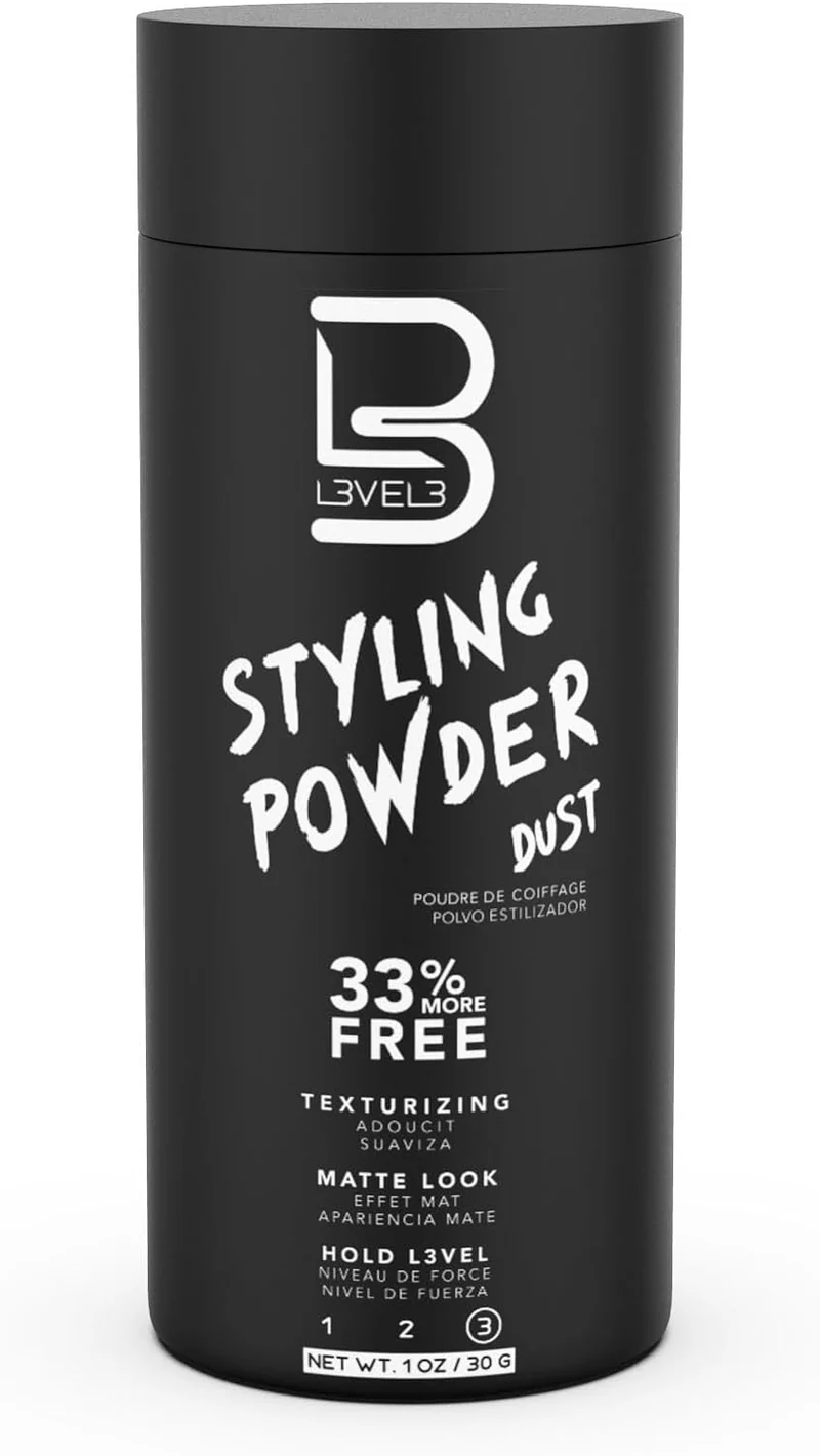 L3 Poudre coiffante Level 3 - Aspect naturel - Facile à appliquer sans huile ni résidus gras - Offre une finition mate (30 g)