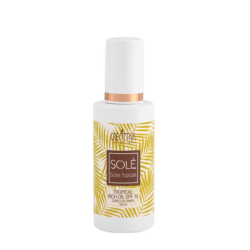 Creattiva Solè Tropical Rich Oil SPF 15 150ml - Huile Cheveux Solaire