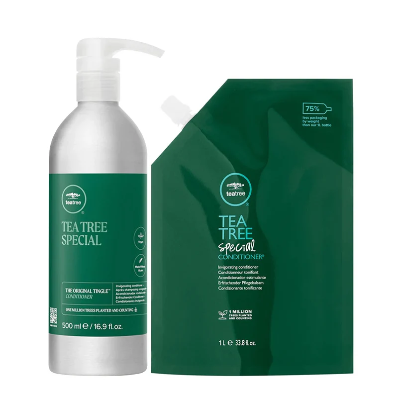 Paul Mitchell Tea Tree Conditioner Aluminium Bottle 500ml + Refill 1000ml