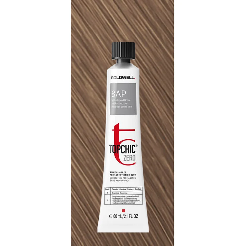 8AP Topchic Zero Cool Blondes Light Ash Pearl Blonde Tb 60ml - coloration permanente sans ammoniaque