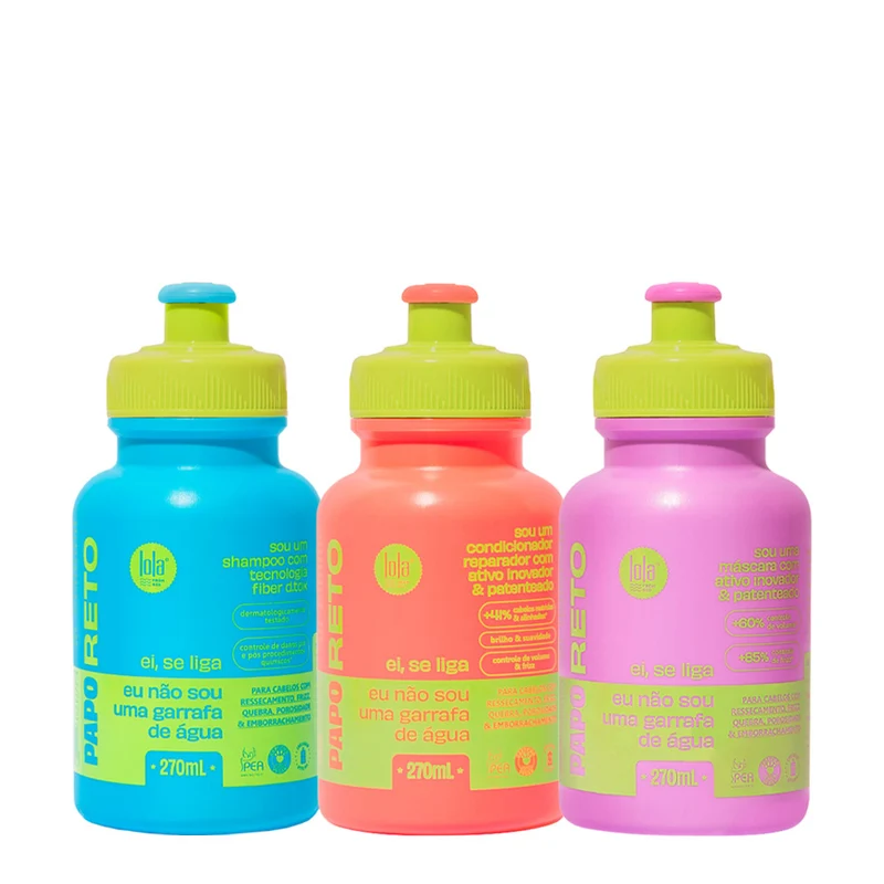 ola From Rio Papo Reto Shampoo 270ml Condicionador 270gr Mascara Fluida 270ml