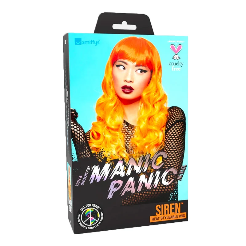 Manic Panic Psychedelic Sunrise Siren Wig - perruque orange