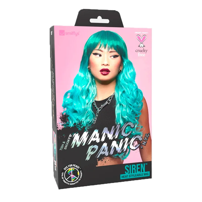 Manic Panic Mermaid Ombre Siren Wig - perruque bleu-vert
