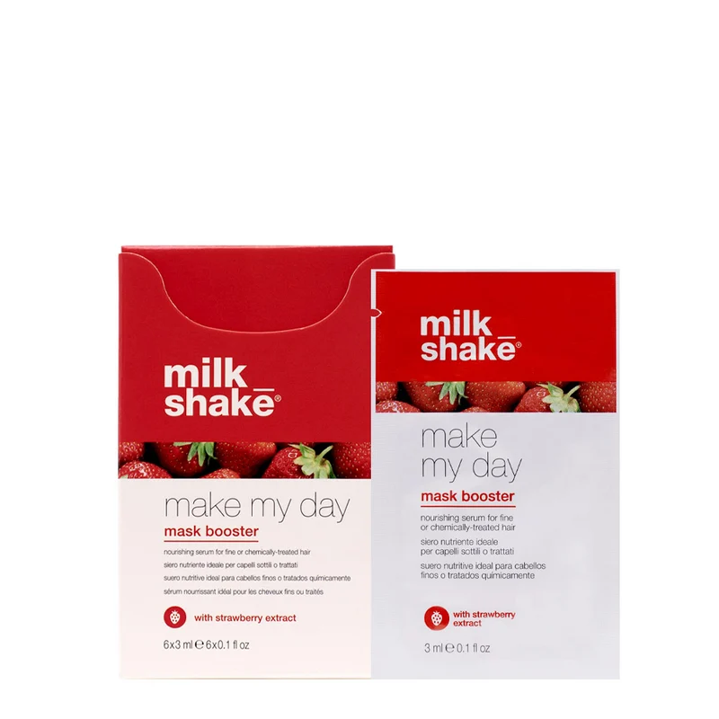 Z.one Concept Milk Shake Make My Day Mask Booster Strawberry 6x3ml - sérum hydratant pour cheveux traités