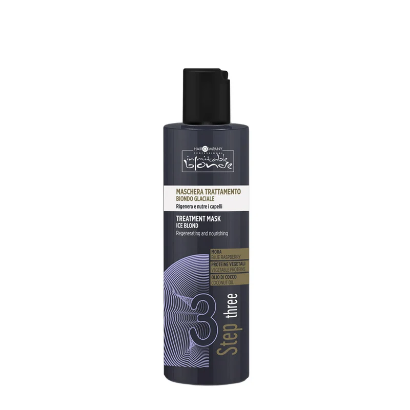 Hair Company Inimitable Blonde Treatment Mask Ice Blond 200ml - masque de traitement blond glacial