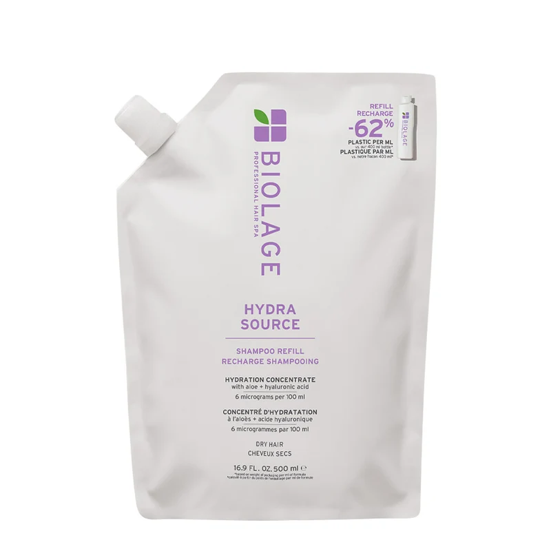 Biolage Professional Hair Spa Hydra Source Refill Shampoo 500ml - eco recharge shampooing hydratant