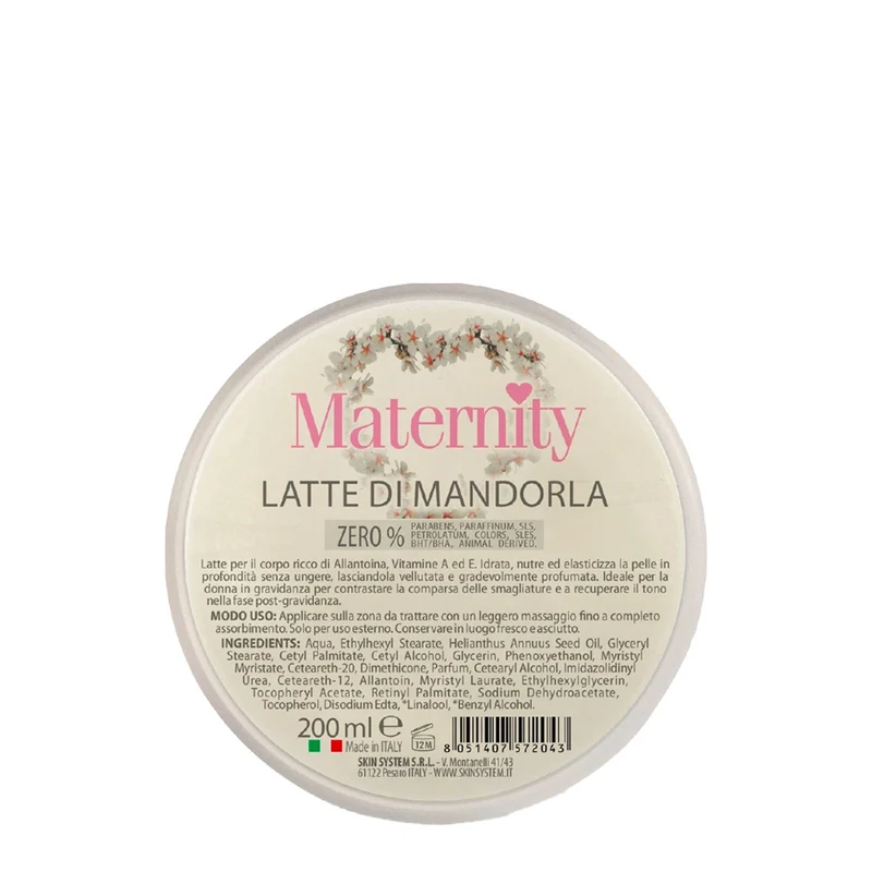SkinSystem Meternity Lait d'amande 200ml - lait avant et après grossesse