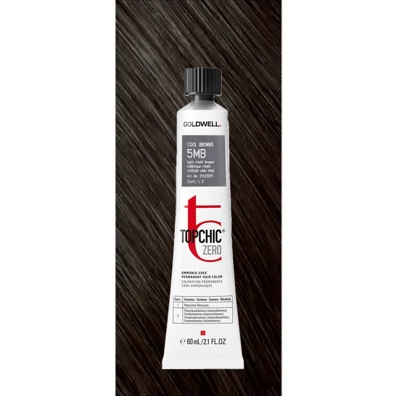 5MB Topchic Zero Light Matt Brown tb 60ml - coloration permanente sans ammoniaque