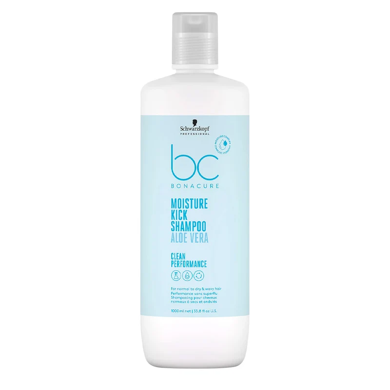 Schwarzkopf BC Bonacure Moisture Kick Shampoo Aloe Vera 1000ml - shampooing pour les cheveux secs
