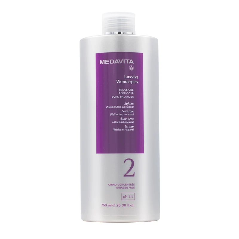 Medavita Lunghezze Luxviva Wonderplex Step2 750ml - émulsion d'étanchéité