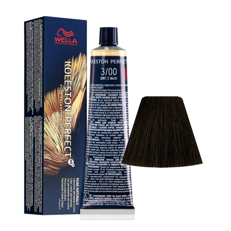 Wella Koleston Perfect Me+ Pure Naturals 3/00 Châtain Foncé Naturel 60 ml - coloration permanente
