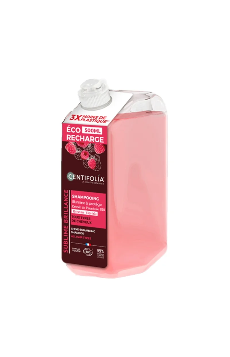 Eco recharge shampoing brillance bio - Framboise - Cheveux - 500 ml