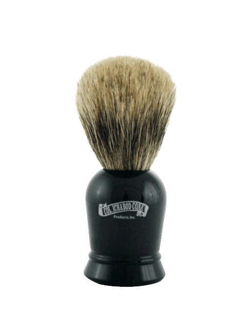 Col. Conk Badger Shaving Brush, H:102, K:21, Faux Ebony Handle (Black)