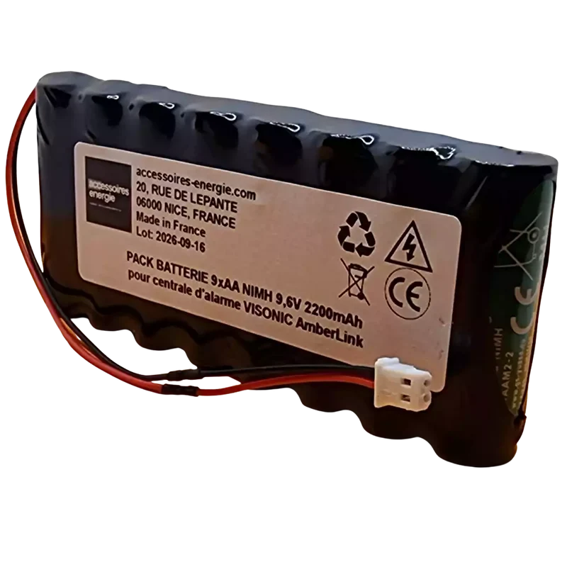 Batterie Visonic 9.6V 2000mAh NiMH – 0-9912-G PowerMax Pro