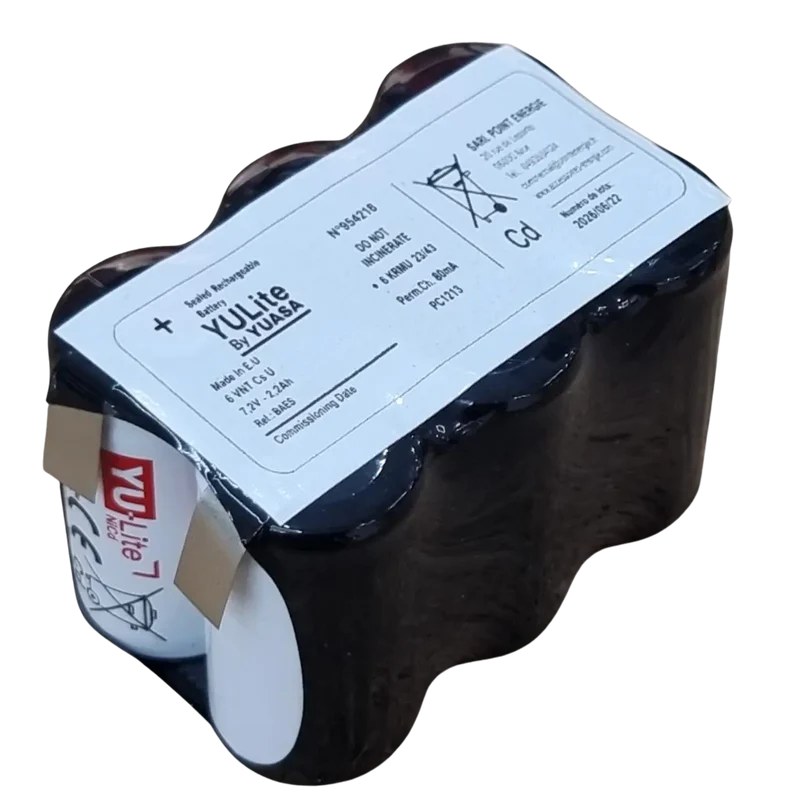 Batterie BAES 7.2V 1.6Ah NiCd 6KRMT 23/43 type Saft 138764