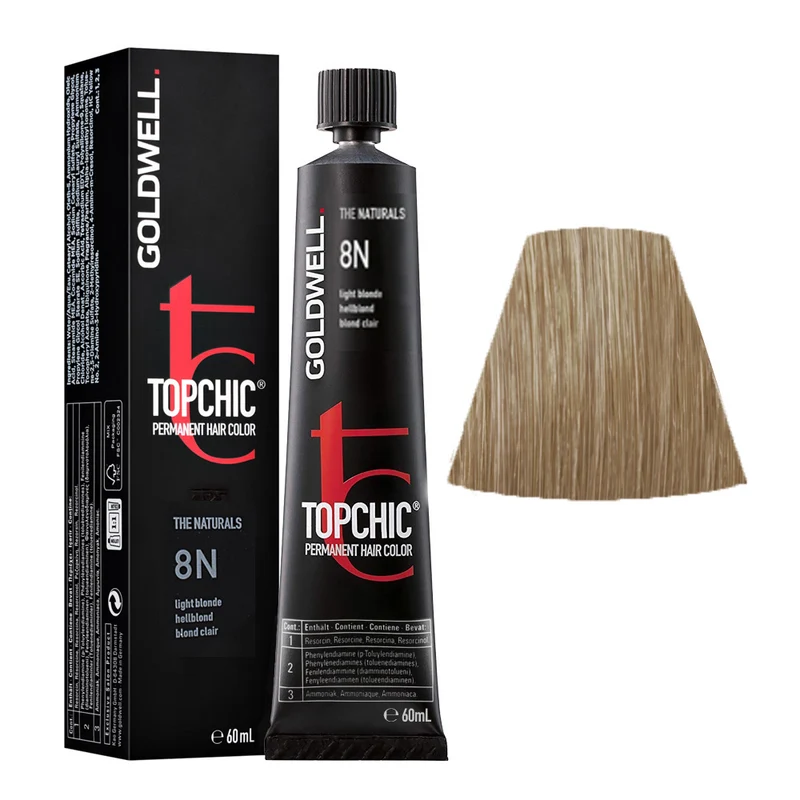 Goldwell Topchic Tube 8N Blond Clair 60ml - coloration permanente en tube