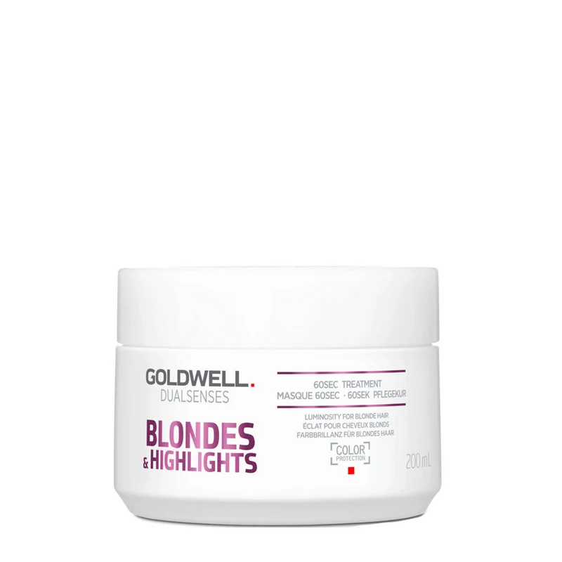 Goldwell Dualsenses Blonde & Highlights Anti-Yellow 60Sec Treatment 200ml - soin anti-jaune pour cheveux colorés