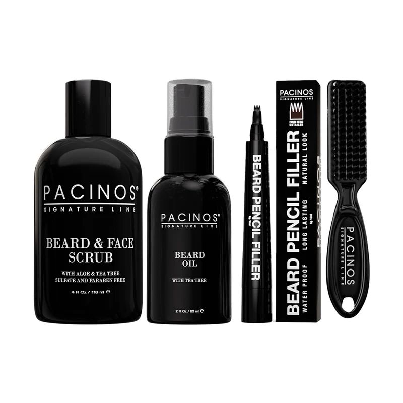 Bundle: Beard Pencil+Brush, Oil, Scrub