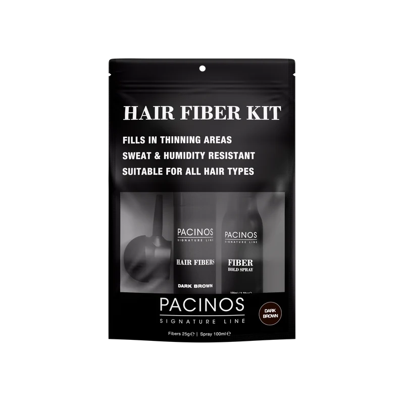 Hair Fiber Kit with Fiber Hold Spray - Instantly Cover Thinning Hair & Bald Spots with Natural Finish - Haircare