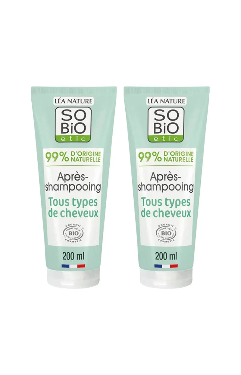 Après-shampoings bio - Aloe vera - Tous types de cheveux - 2 x 200 ml
