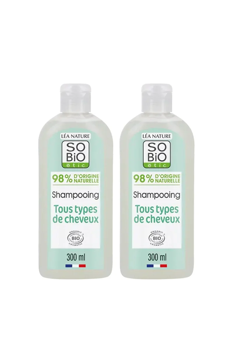 Shampoings bio - Aloe vera - Tous types de cheveux - 2 x 300 ml