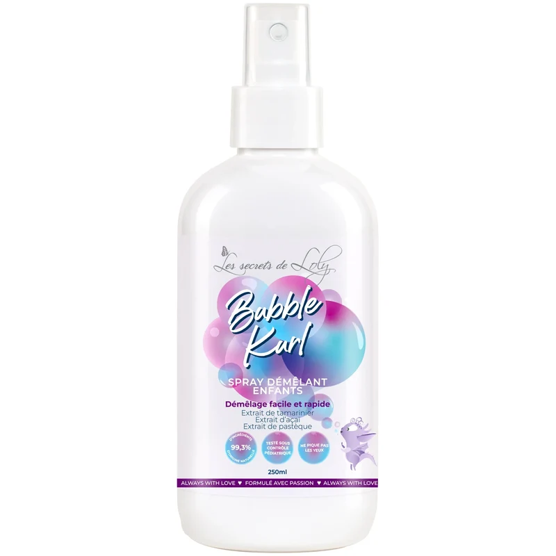 Spray Démêlant Enfant Bubble Kurl Les Secrets de Loly 250 ML