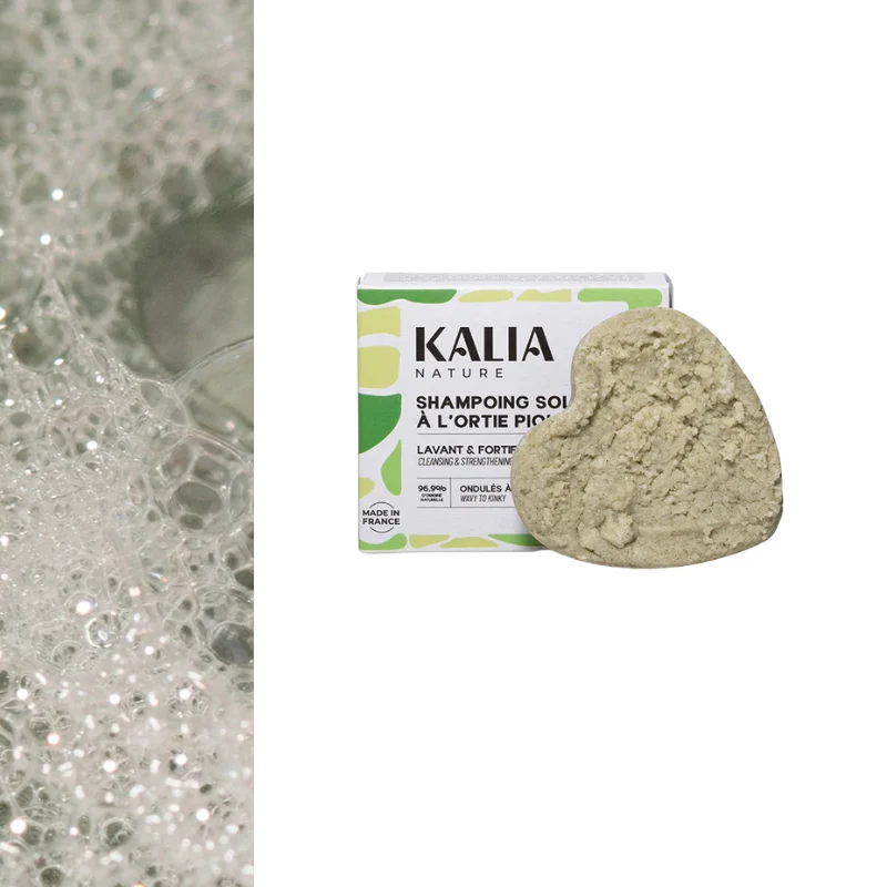 SHAMPOING SOLIDE À L'ORTIE PIQUANTE 60 G / BOUCLÉS