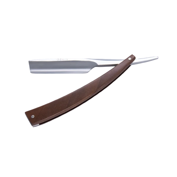 DV-8009141, Dovo Straight Razor EDO, 5/8”, carbon, 1/1 full hollow, Ultra compressed walnut wood