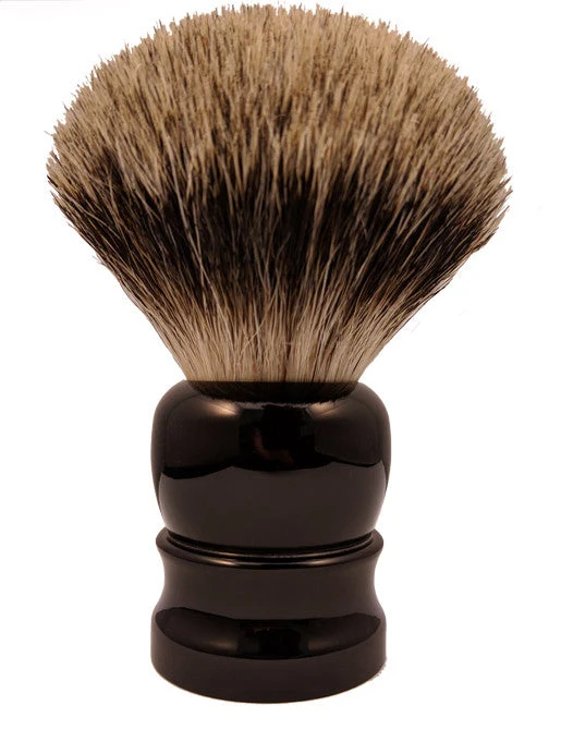 Badger Shaving Brush (Unbranded), H:110, L:63, K:30, Dark Wood Handle