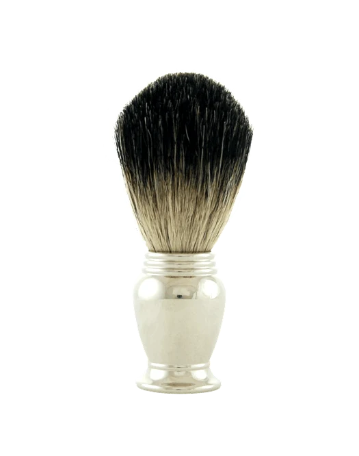 Badger Shaving Brush (Unbranded), H:102, K:21, Chrome Mirror Finished Handle