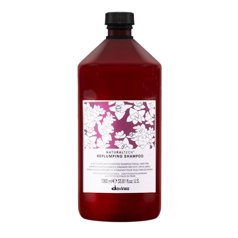 Davines Naturaltech Replumping Shampoo 1000ml - shampoing élastifiant et hydratant