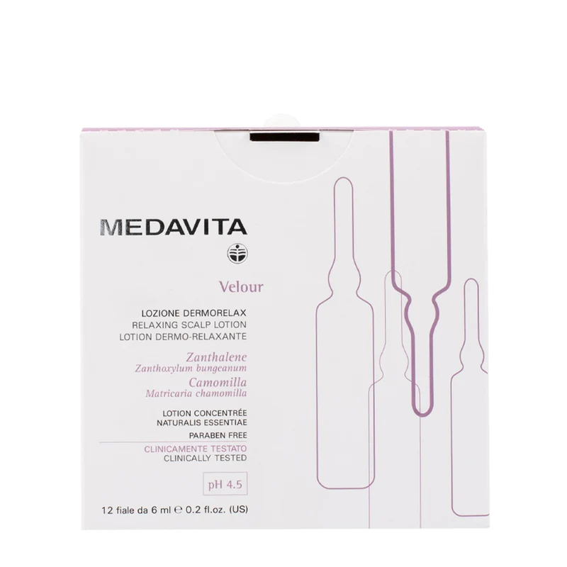 Medavita Cute Velour Relaxing Scalp Lotion 12x6ml - lotion dermo-relaxante pH 6