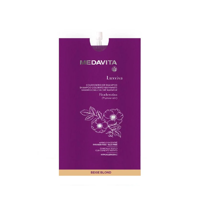 Medavita Luxviva Color Enricher Shampoo Beige Blond 30ml