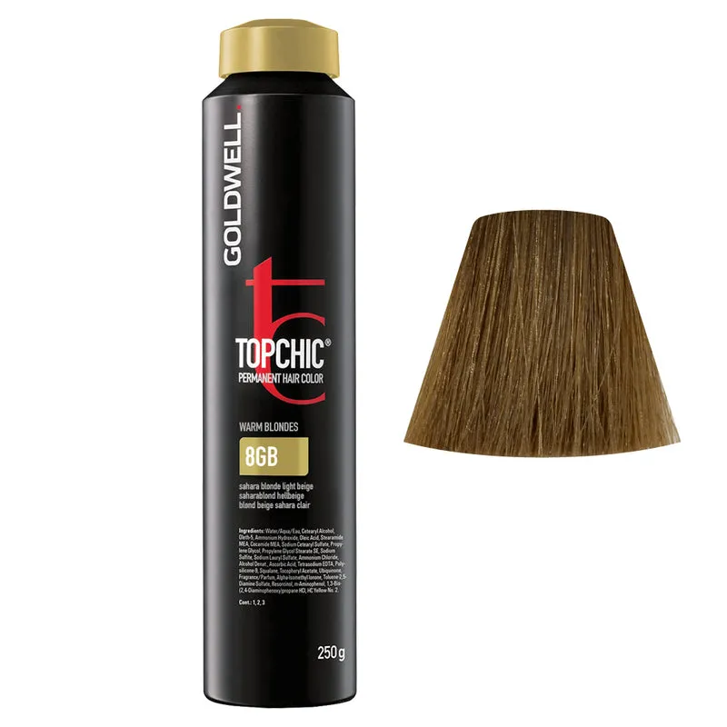 GoldwellTopchic Can W8GB Sahara Blond Beige Clair 250gr - coloration permanente en bombe