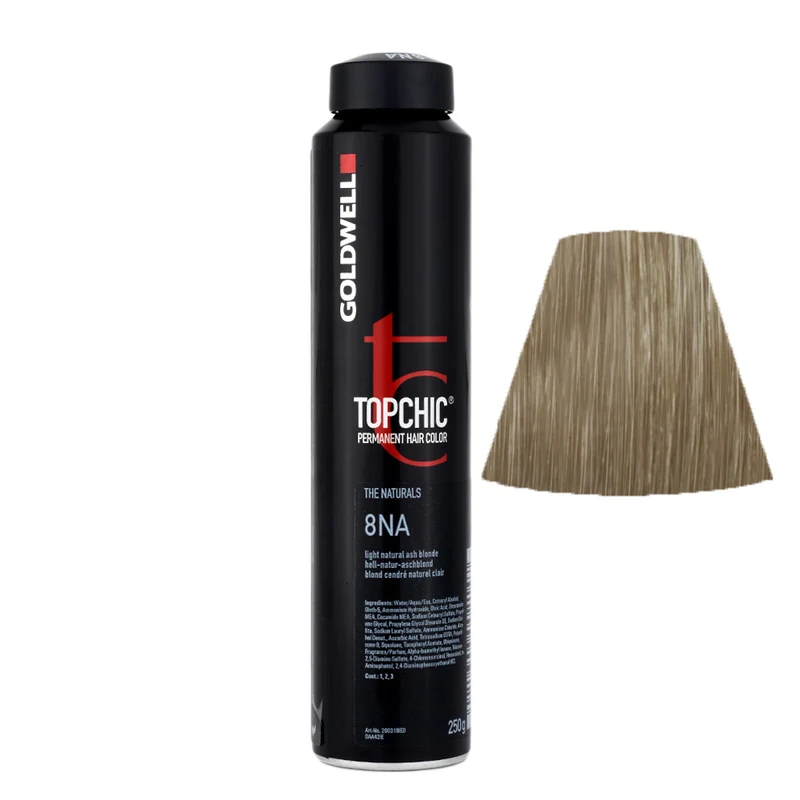 Goldwell Topchic Can 8NA Blond Clair Cendré Naturel 250gr - coloration permanente en bombe