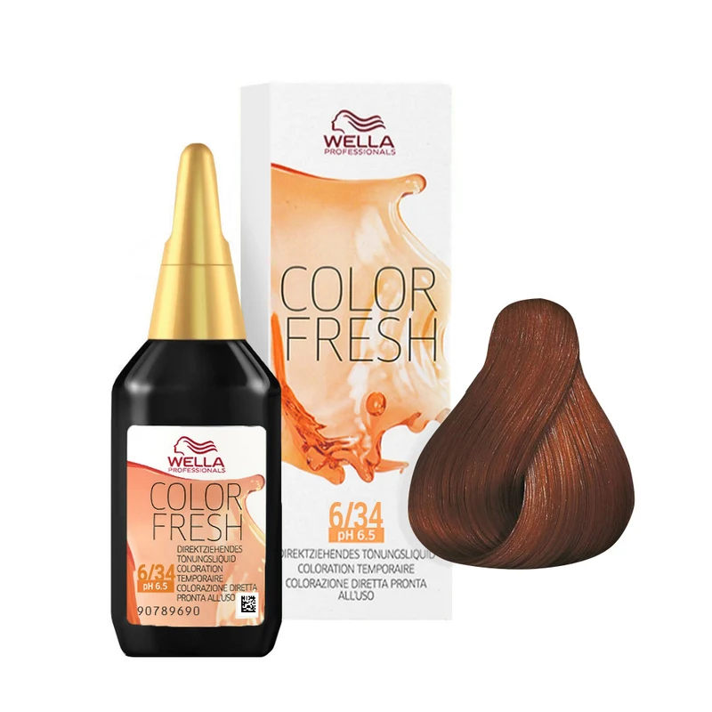 Wella Color Fresh 6/34 Blond Foncé Cuivre 75ml - rehausseur de couleur sans ammoniac
