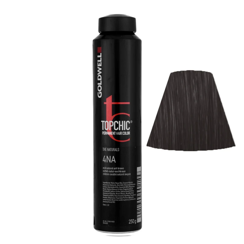 Goldwell Topchic Can 4NA Marron Naturel Cendré 250gr - coloration permanente en bombe