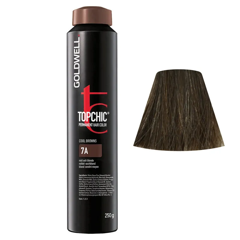 Goldwell Topchic Can 7A Blond Moyen Cendré 250gr - coloration permanente en bombe
