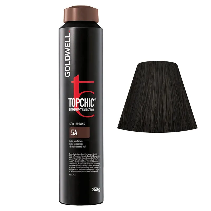 Goldwell Topchic Can 5A Marron Cendré Clair 250gr - coloration permanente en bombe
