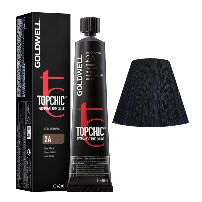 Goldwell Topchic Tube C2A Noir-Bleu 60ml - coloration permanente en tube