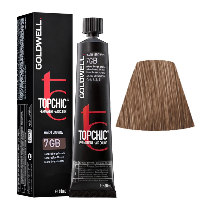 7GB Blond beige sahara Goldwell Topchic Warm browns tb 60ml