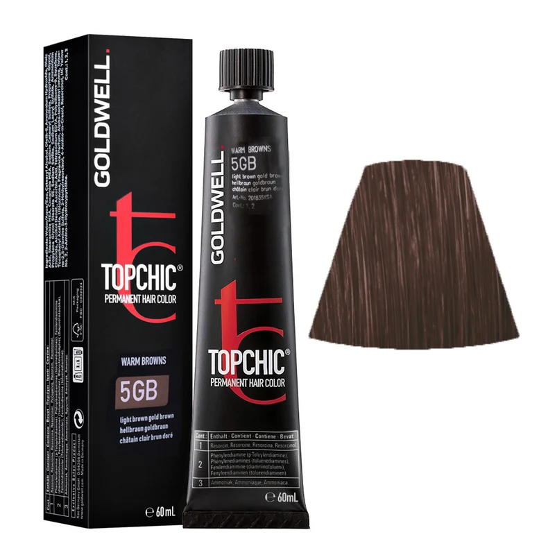 5GB Châtain clair brun doré Goldwell Topchic Warm browns tb 60ml