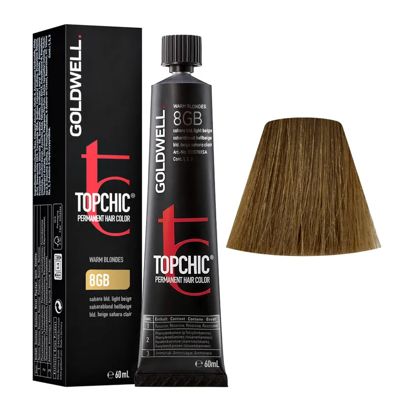 Goldwell Topchic Tube 8GB Sahara Blond Beige Clair 60ml - coloration permanente en tube