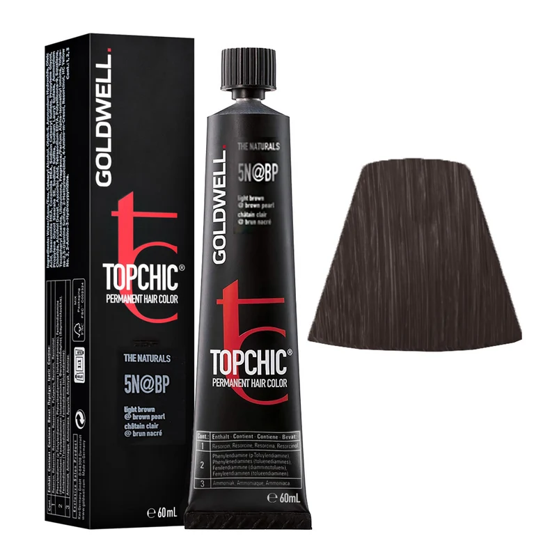 Goldwell Topchic Tube 5N@BP Marron Clair Elumenated Marron Perlé 60ml - coloration permanente en tube